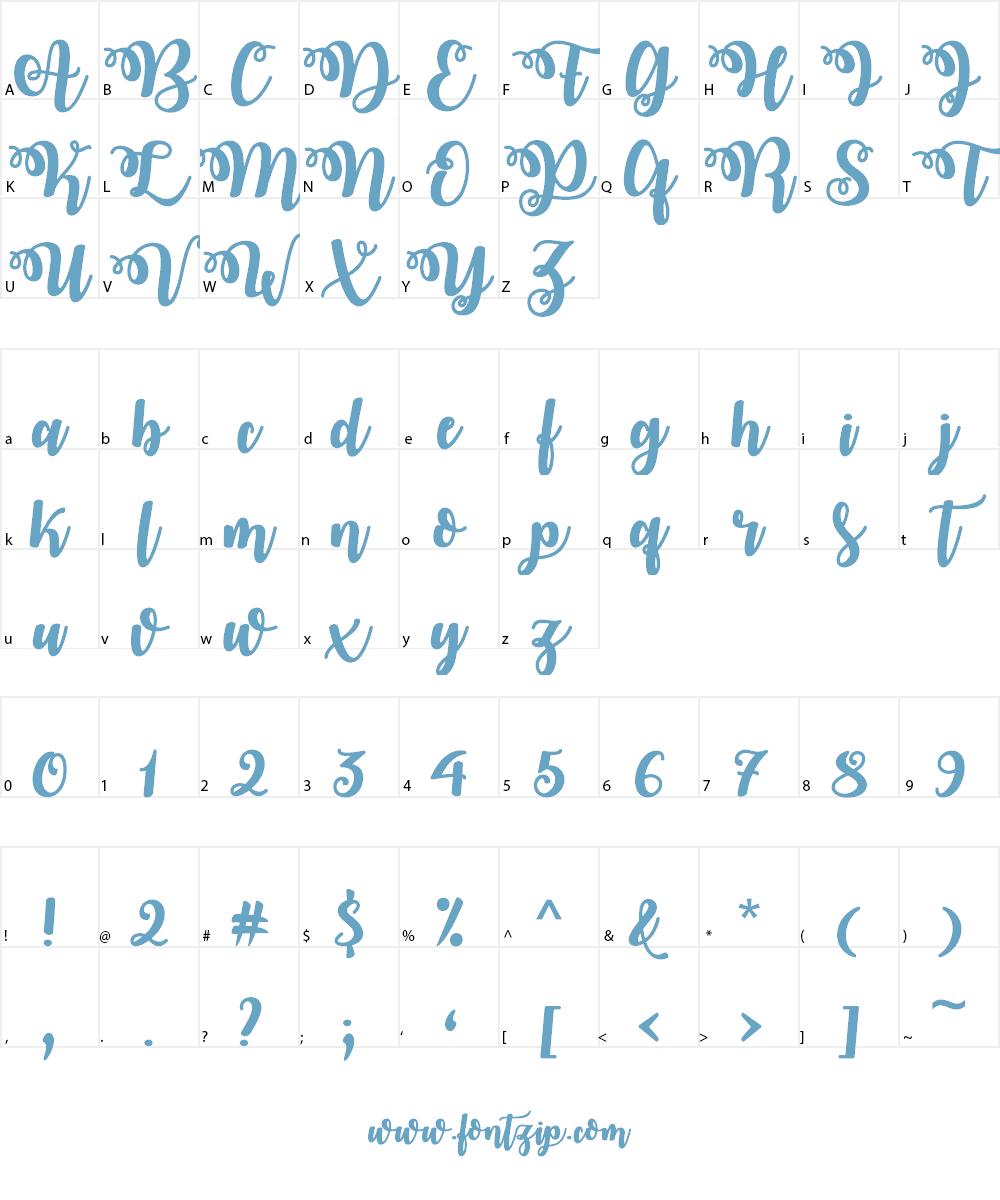 October Twilight Font Character